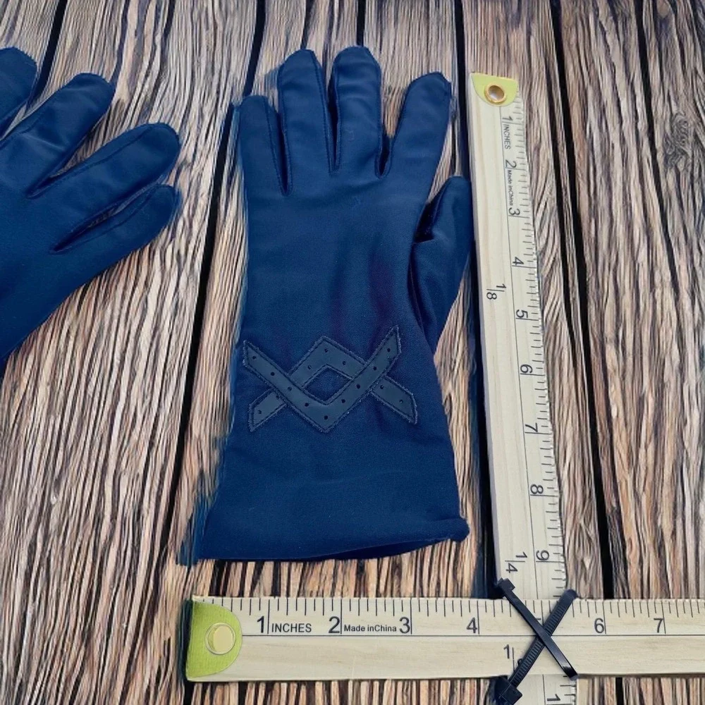 Vintage Navy Blue Thinsulate Lined Winter Gloves Gripped Palm Tech Minimalist OS - Picture 5 of 8